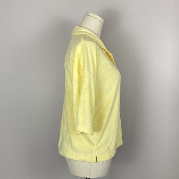 C&C California Yellow Terry Cloth Top size Small - Picture 4 of 12